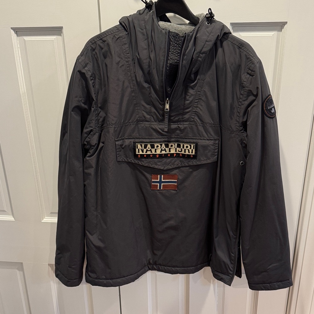 Napapijri Charcoal Hooded Anorak